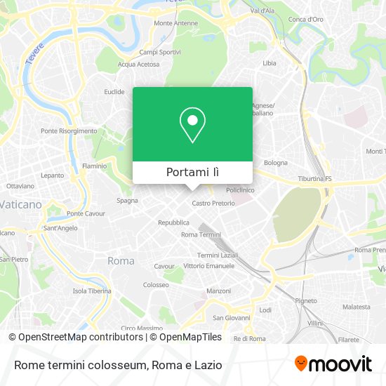 Mappa Rome termini colosseum