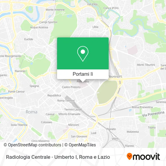 Mappa Radiologia Centrale - Umberto I