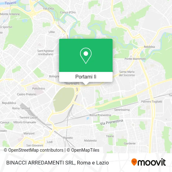 Mappa BINACCI ARREDAMENTI SRL