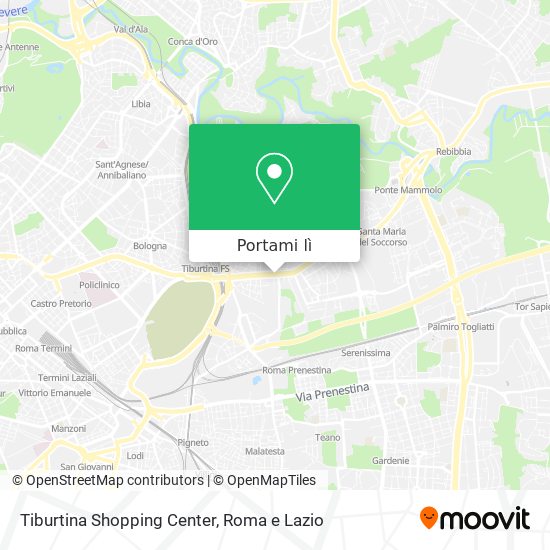 Mappa Tiburtina Shopping Center