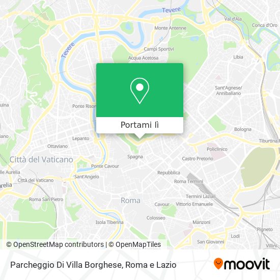 Mappa Parcheggio Di Villa Borghese