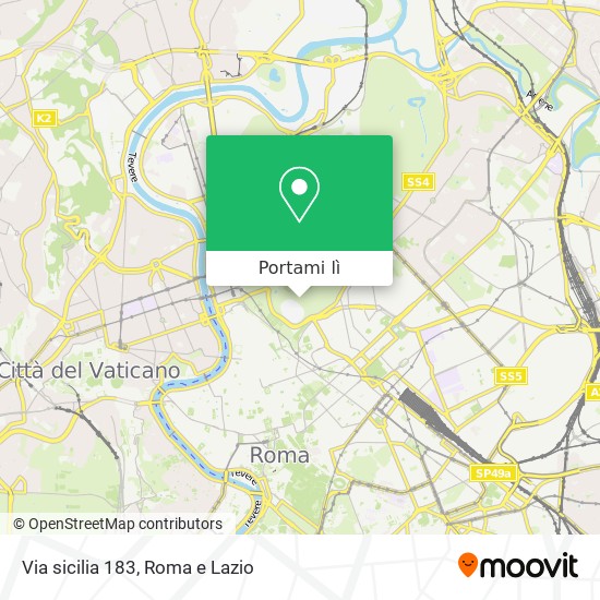 Mappa Via sicilia 183