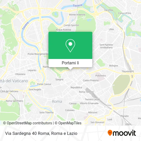 Mappa Via Sardegna 40 Roma