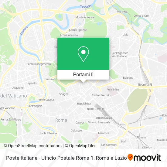 Mappa Poste Italiane - Ufficio Postale Roma 1