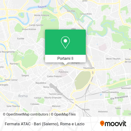 Mappa Fermata ATAC - Bari (Salerno)