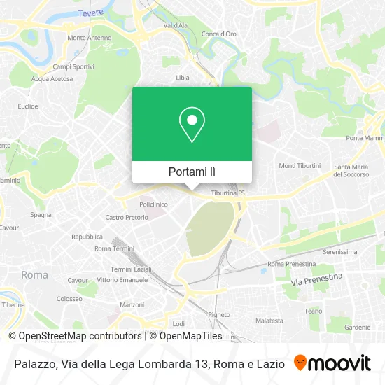 Mappa Palazzo, Via della Lega Lombarda 13