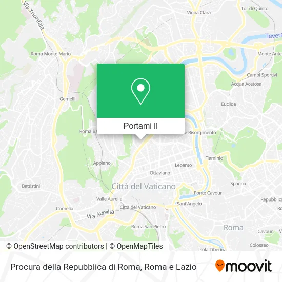 Mappa Procura della Repubblica di Roma