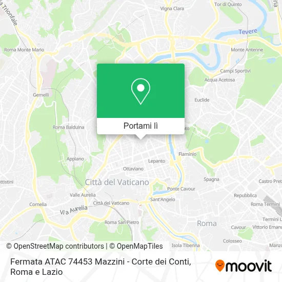 Mappa Fermata ATAC 74453 Mazzini - Corte dei Conti