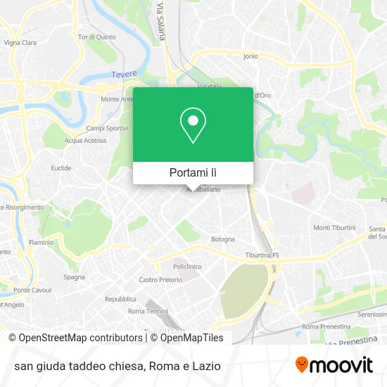 Mappa san giuda taddeo  chiesa