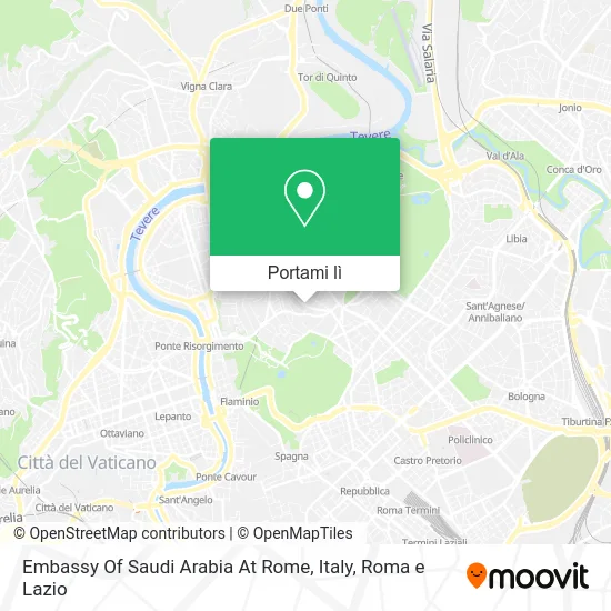 Mappa Embassy Of Saudi Arabia At Rome, Italy