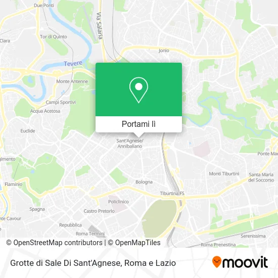 Mappa Grotte di Sale Di Sant'Agnese