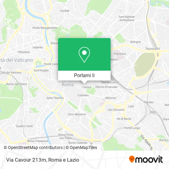 Mappa Via Cavour  213m