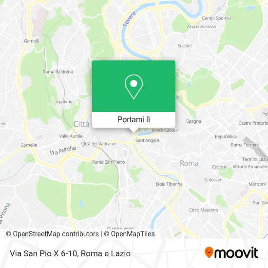 Mappa Via San Pio X 6-10