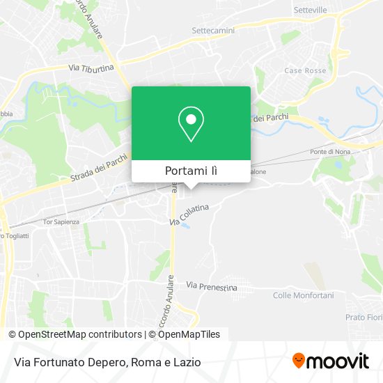 Mappa Via Fortunato Depero