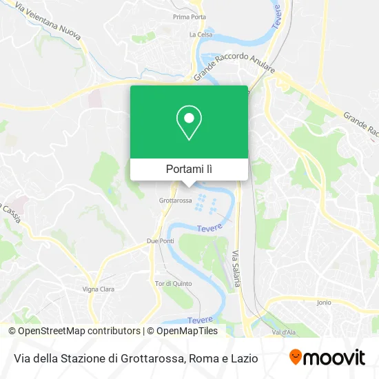 Mappa Via della Stazione di Grottarossa