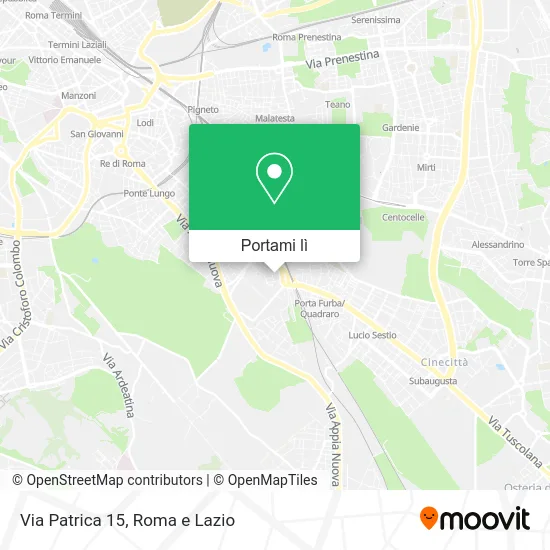 Mappa Via Patrica 15