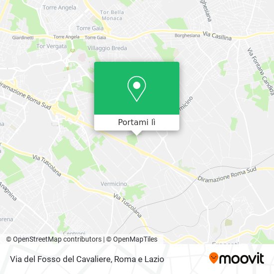 Mappa Via del Fosso del Cavaliere