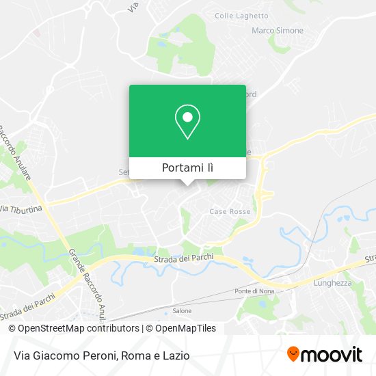 Mappa Via Giacomo Peroni