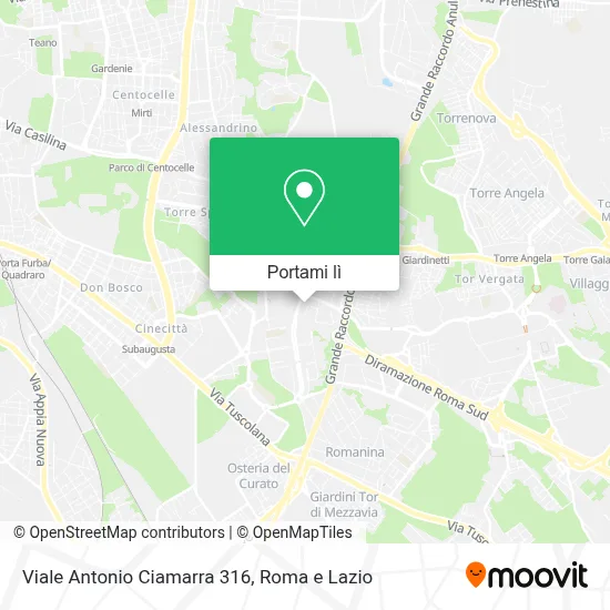 Mappa Viale Antonio Ciamarra 316