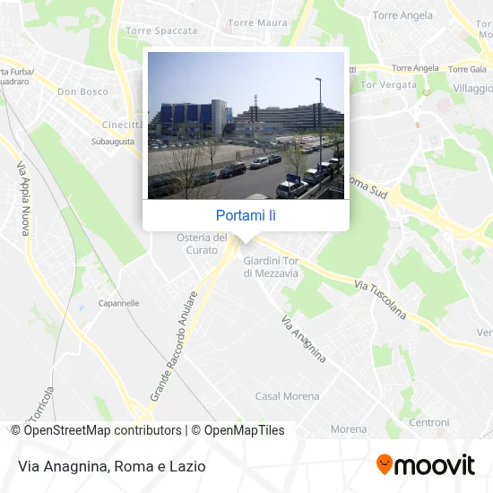 Mappa Via Anagnina