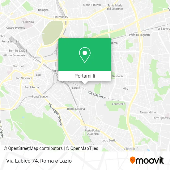 Mappa Via Labico 74