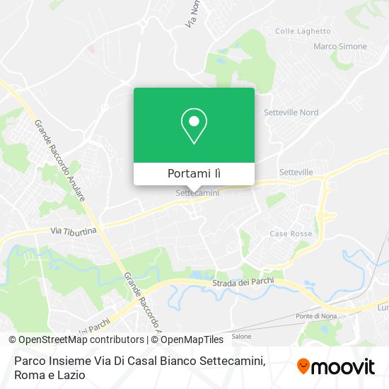 Mappa Parco Insieme Via Di Casal Bianco Settecamini