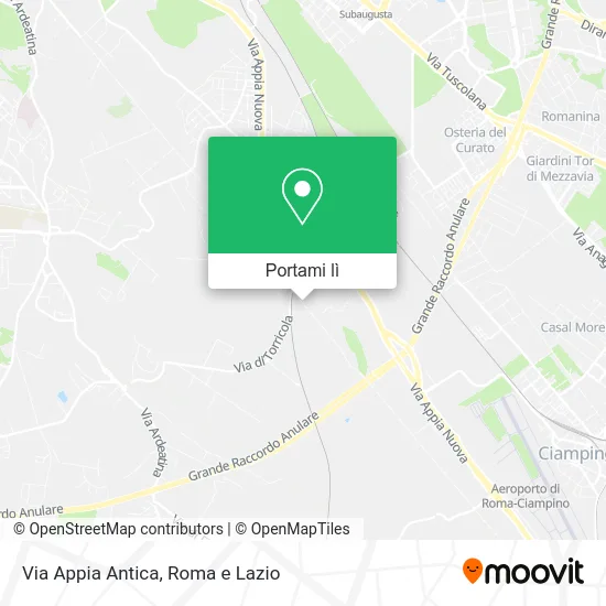 Mappa Via Appia Antica