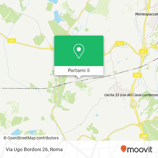 Mappa Via Ugo Bordoni 26