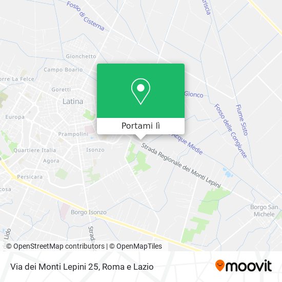 Mappa Via dei Monti Lepini 25