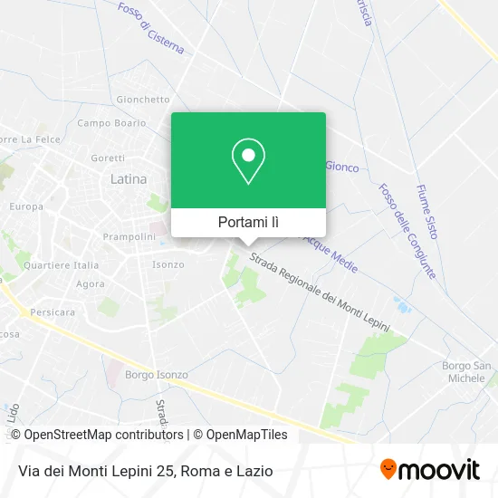 Mappa Via dei Monti Lepini 25