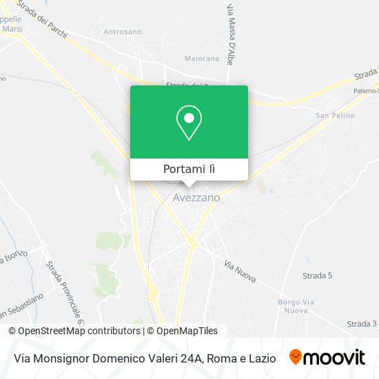 Mappa Via Monsignor Domenico Valeri 24A
