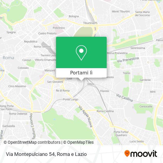 Mappa Via Montepulciano 54