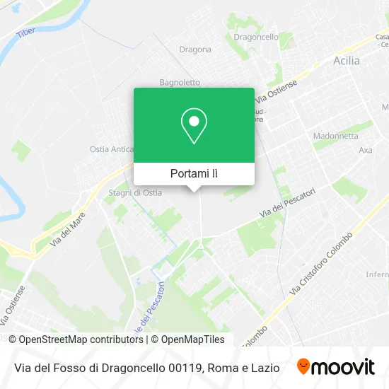 Mappa Via del Fosso di Dragoncello 00119