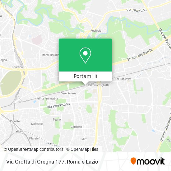 Mappa Via Grotta di Gregna 177
