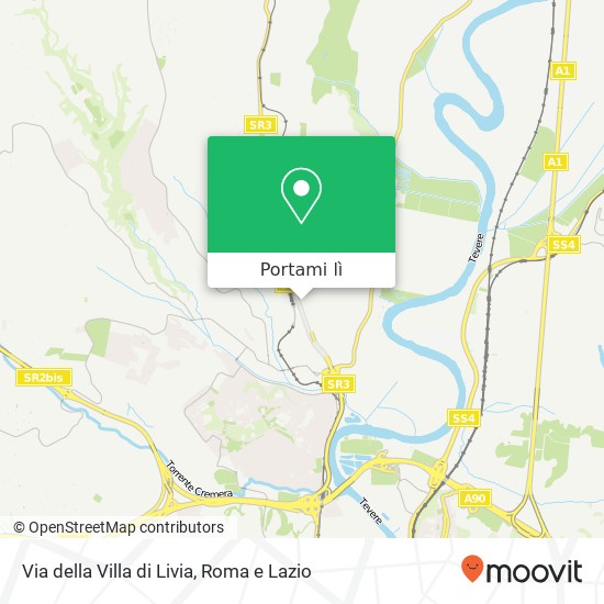 Mappa Via della Villa di Livia