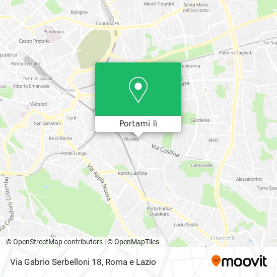 Mappa Via Gabrio Serbelloni 18