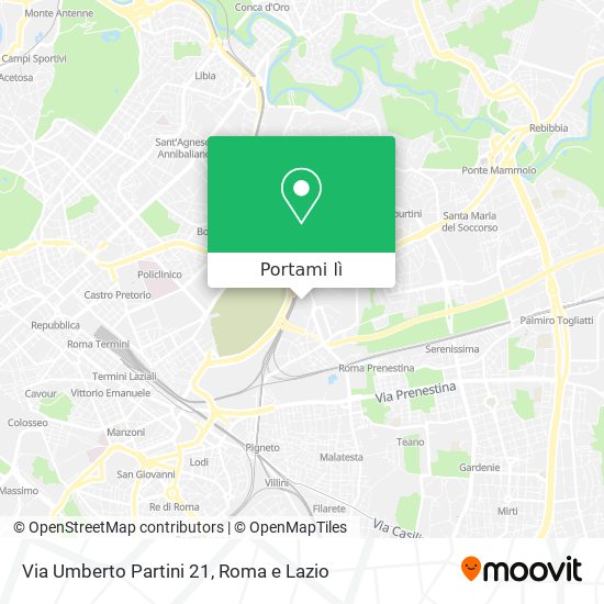 Mappa Via Umberto Partini 21