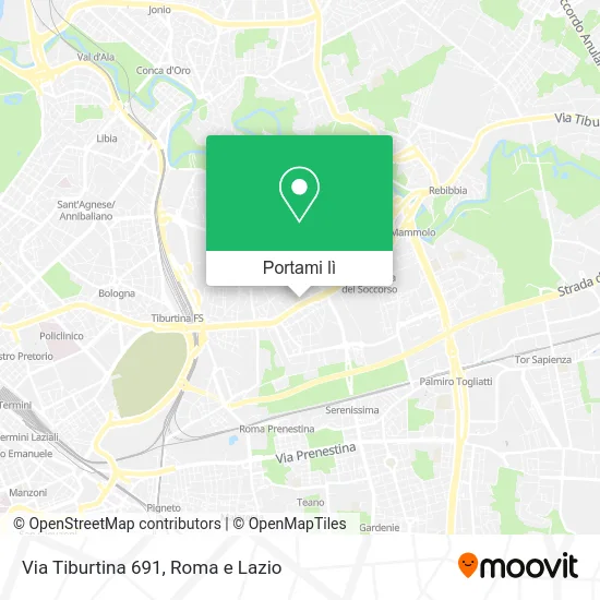 Mappa Via Tiburtina 691