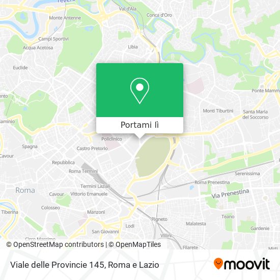 Mappa Viale delle Provincie 145