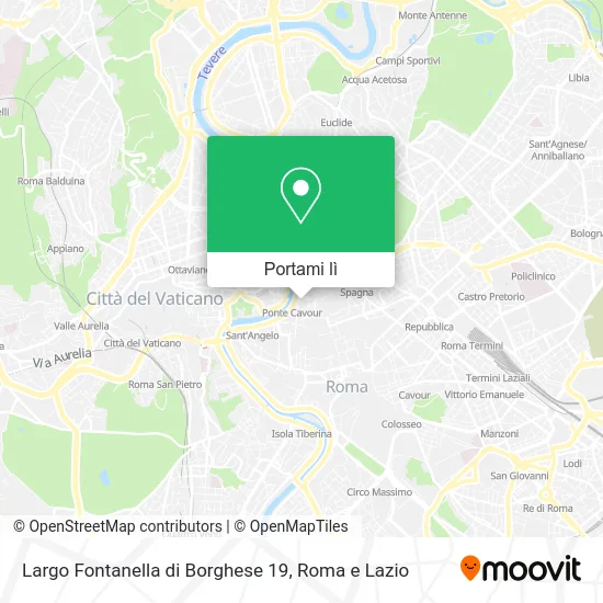 Mappa Largo Fontanella di Borghese 19