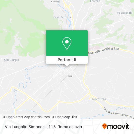 Mappa Via Lungoliri Simoncelli 118