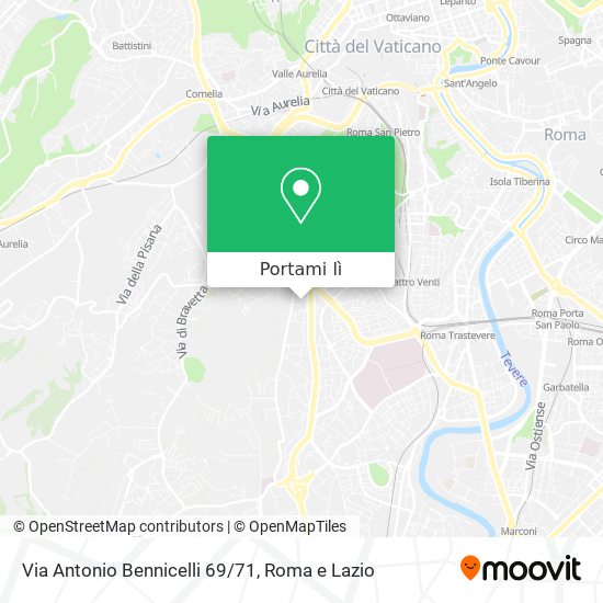 Mappa Via Antonio Bennicelli 69/71