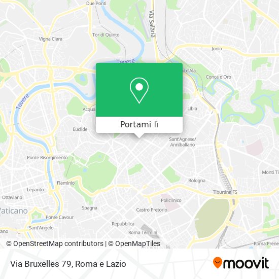 Mappa Via Bruxelles 79