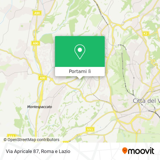 Mappa Via Apricale 87