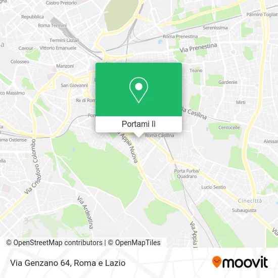 Mappa Via Genzano  64