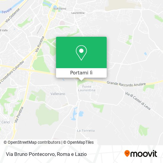 Mappa Via Bruno Pontecorvo