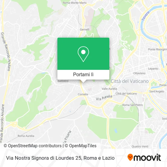 Mappa Via Nostra Signora di Lourdes 25