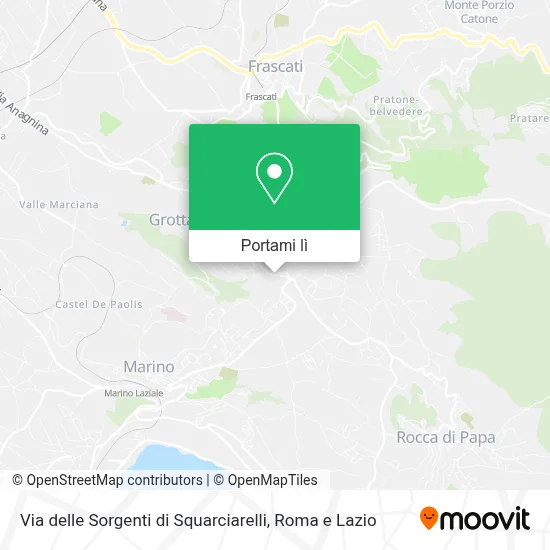 Mappa Via delle Sorgenti di Squarciarelli