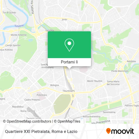 Mappa Quartiere XXI Pietralata