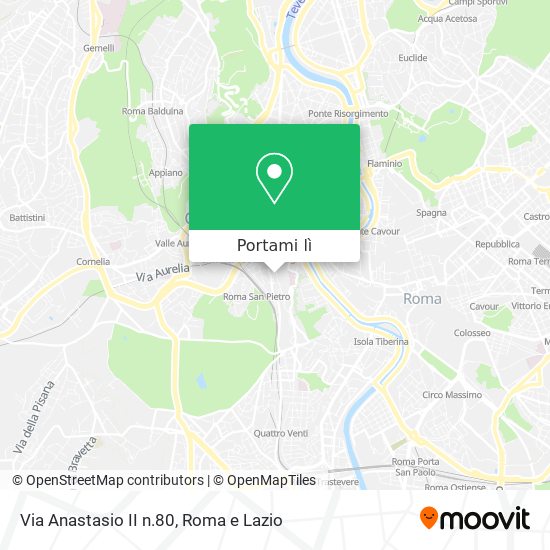 Mappa Via Anastasio II n.80